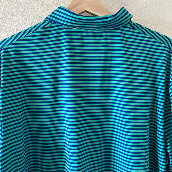 Ralph Lauren X RLX Green Striped Polo Shirt Size L Style 0200011844 - Picture 7 of 10